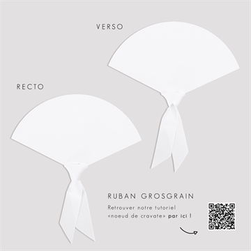 Eventail mariage création vierge pliée - Mode d'emploi