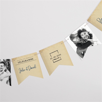 Guirlande mariage notre télégramme accordéon