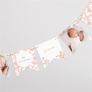 Guirlande baptême motif gravure