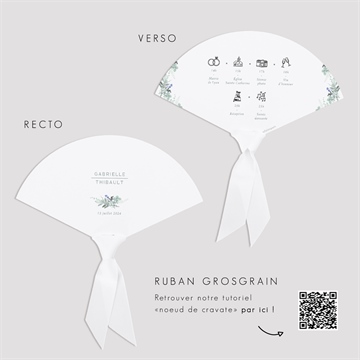 Eventail mariage poésie d'aquarelle programme - Mode d'emploi