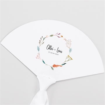 Eventail mariage art champêtre programme