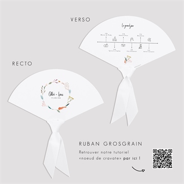 Eventail mariage art champêtre programme - Mode d'emploi