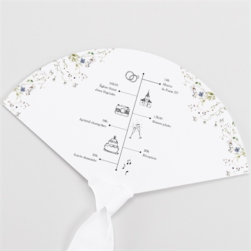 Eventail mariage complicité programme - Dos de l'eventail