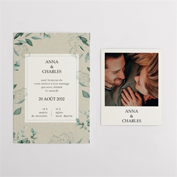 Faire-part mariage intimité duo - Vue d'ensemble