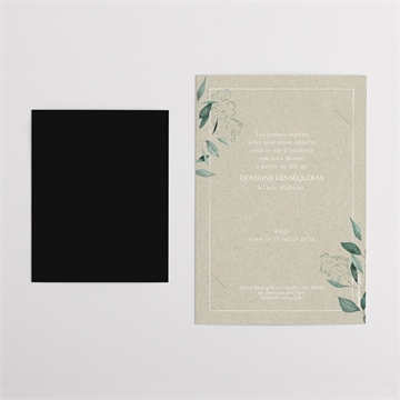 Faire-part mariage intimité duo - Dos du faire-part