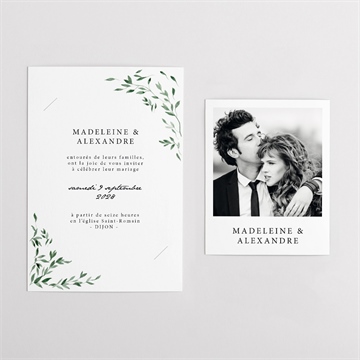 Faire-part mariage a l'ombre de l'olivier duo - Vue d'ensemble