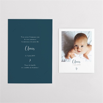 Faire-part naissance pêle mêle duo - Vue d'ensemble