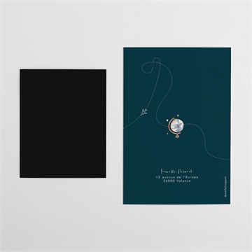 Faire-part naissance mon premier passeport duo - Dos du faire-part