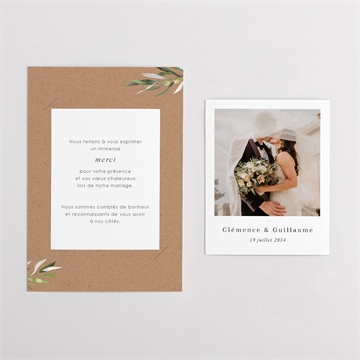 Remerciement mariage provençal duo - Vue d'ensemble