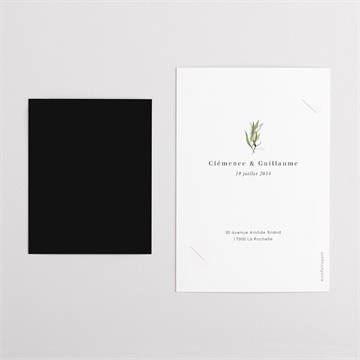 Remerciement mariage provençal duo - Dos du remerciement