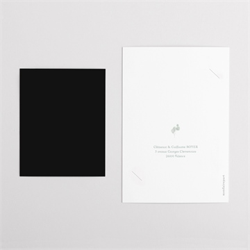 Remerciement mariage lyrisme duo - Dos du remerciement