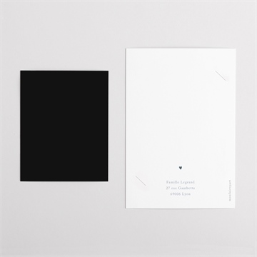 Faire-part naissance notre petit coeur magnet duo - Dos du faire-part