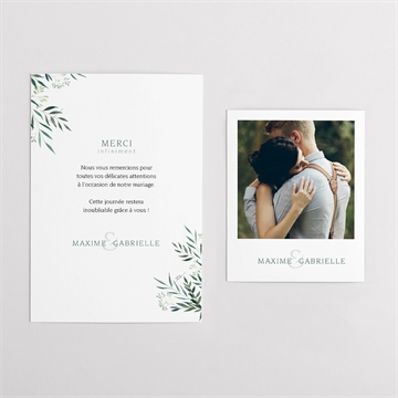 Remerciement mariage douceur du pinceau duo - Vue d'ensemble