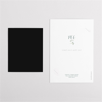 Remerciement mariage douceur du pinceau duo - Dos du remerciement