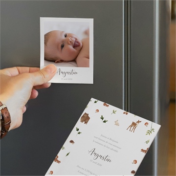 Faire-part naissance joyeux compères duo - Mise en situation