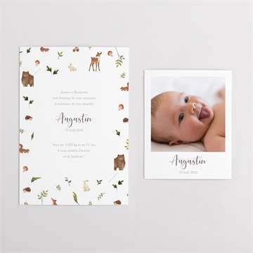 Faire-part naissance joyeux compères duo - Vue d'ensemble