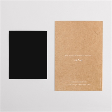 Faire-part naissance faire-part enveloppe duo - Dos du faire-part