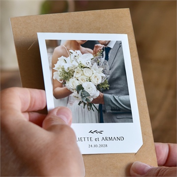 Remerciement mariage bohème écolo