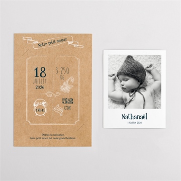 Faire-part naissance on vous présente duo - Vue d'ensemble