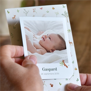 Faire-part naissance gaiement duo - Mise en situation