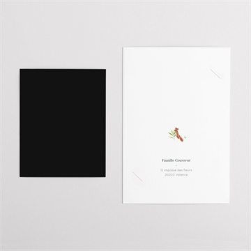 Faire-part naissance gaiement duo - Dos du faire-part