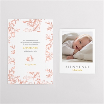 Faire-part naissance notre joie duo - Vue d'ensemble