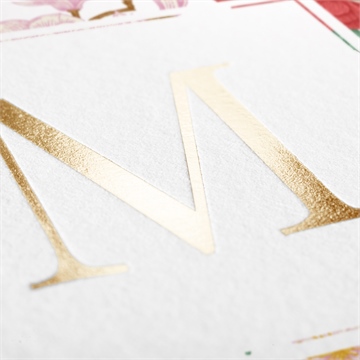 Faire-part naissance coloré dorure - Marquage à chaud OR