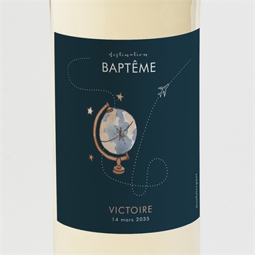 Etiquette de bouteille baptême mon passeport bapteme
