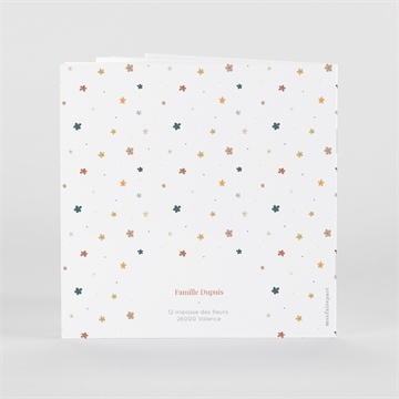 Mini album photo fleuri - Dos du mini-albums