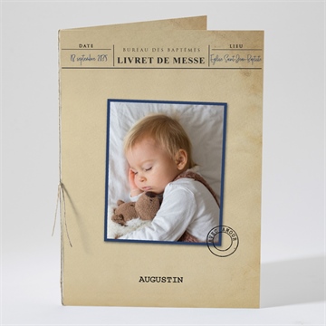 Livret de messe baptême télégramme baptême