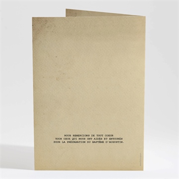 Livret de messe baptême télégramme baptême - Dos du livret