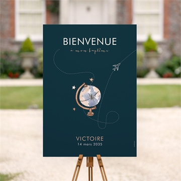 Panneau bienvenue mon passeport bapteme - Mise en situation