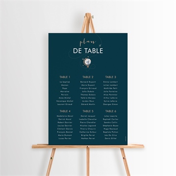 Plan de table baptême mon passeport bapteme