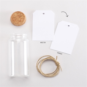 Mignonette baptême 100% à créer étiquette - Vue d'ensemble