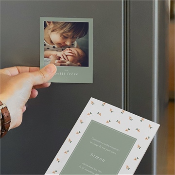 Faire-part naissance mon petit frère - Mise en situation