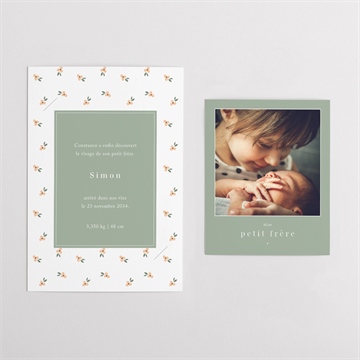 Faire-part naissance mon petit frère - Vue d'ensemble
