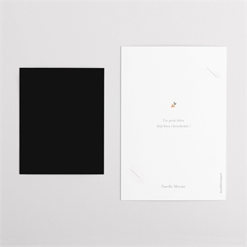 Faire-part naissance mon petit frère - Dos du faire-part