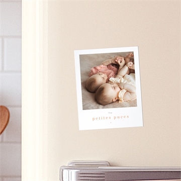 Faire-part naissance fleurs jumelles - Mise en situation