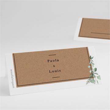 Marque-place mariage encapsulés étiquette