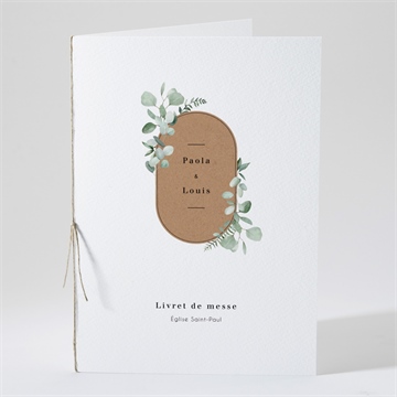 Livret de messe mariage encapsulés étiquette