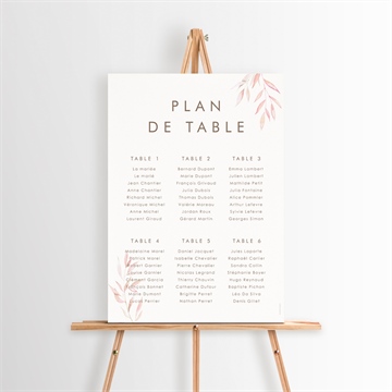 Plan de table mariage notre lien