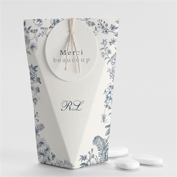 Boîte de dragées mariage tropiques étui