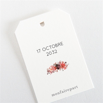 Etiquette mariage bordeaux - Dos de l'étiquette