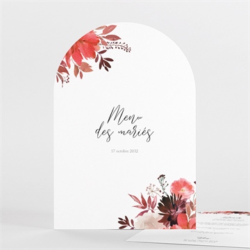 Menu mariage bordeaux