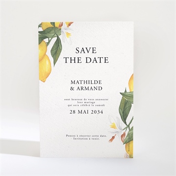 Save the Date mariage citron sticker