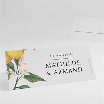 Marque-place mariage citron sticker