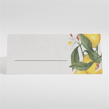 Marque-place mariage citron - Dos du marque-place