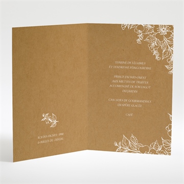 Menu anniversaire de mariage partageons - Menu ouvert