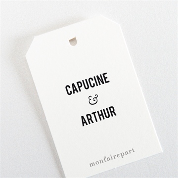 Etiquette mariage floral - Dos de l'étiquette