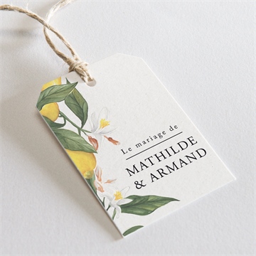 Etiquette mariage citron sticker